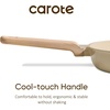 image:imageCAROTE 10 Inch Ceramic Nonstick Frying Pan with Glass LidOatmeal
