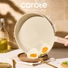 image:imageCAROTE 10 Inch Ceramic Nonstick Frying Pan with Glass LidOatmeal
