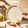 image:imageCAROTE 10 Inch Ceramic Nonstick Frying Pan with Glass LidOatmeal
