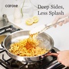 image:imageCAROTE 10 TriPly Stainless Steel Frying Pan NonToxic Egg Pan Omelet Pan Oven Safe Induction Ceramic and Gas Cooktops Compatible Polished SilverPolished Silver