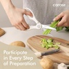 image:imageCAROTE 10Piece Kitchen Utensils Set with Wood CoolTouch Handles CreamCream White