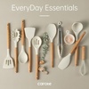 image:imageCAROTE 10Piece Kitchen Utensils Set with Wood CoolTouch Handles CreamCream White