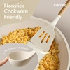 image:imageCAROTE 10Piece Kitchen Utensils Set with Wood CoolTouch Handles CreamCream White