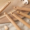 image:imageCAROTE 10Piece Kitchen Utensils Set with Wood CoolTouch Handles CreamCream White