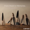 image:imageCAROTE 12Piece Knife Set Knives with WoodGrain Finish Handles BlackBlack