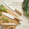image:imageCAROTE 12Piece Knife Set Knives with WoodGrain Finish Handles White12pcs