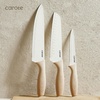 image:imageCAROTE 12Piece Knife Set Knives with WoodGrain Finish Handles White12pcs
