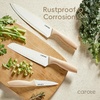 image:imageCAROTE 12Piece Knife Set Knives with WoodGrain Finish Handles White12pcs Pack of 2