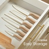 image:imageCAROTE 12Piece Knife Set Knives with WoodGrain Finish Handles White12pcs Pack of 2