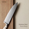 image:imageCAROTE 14Piece Knife Set with Wood Block RustResistant CreamCream