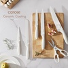 image:imageCAROTE 15Piece Knife Set Wood Block with BuiltIn Sharpener CreamWhite
