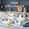 image:imageCAROTE 18 PCS Stainless Steel Cookware Set Pots and Pans SetWhite