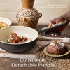 image:imageCAROTE 19pcs Pots and Pans Set Non Stick Detachable Handle Cookware GreenCharcoal