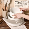 image:imageCAROTE 19pcs Pots and Pans Set Non Stick Detachable Handle Cookware GreenCream White