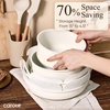 image:imageCAROTE 19pcs Pots and Pans Set Non Stick Detachable Handle Cookware GreenWhite