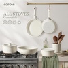 image:imageCAROTE 19pcs Pots and Pans Set Non Stick Detachable Handle CookwareCream White