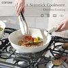 image:imageCAROTE 19pcs Pots and Pans Set Non Stick Detachable Handle CookwareCream White