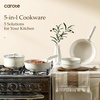 image:imageCAROTE 19pcs Pots and Pans Set Non Stick Detachable Handle CookwareCream White