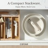 image:imageCAROTE 19pcs Pots and Pans Set Non Stick Detachable Handle CookwareCream White