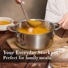 image:imageCAROTE 19pcs TriPly Stainless Steel Cookware Set with Detachable HandleSilver