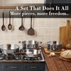 image:imageCAROTE 19pcs TriPly Stainless Steel Cookware Set with Detachable HandleSilver