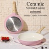 image:imageCAROTE 21pcs Ceramic Cookware Set Pots and Pans Set Pink