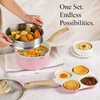 image:imageCAROTE 21pcs Ceramic Cookware Set Pots and Pans Set Pink