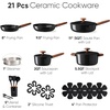 image:imageCAROTE 21pcs Ceramic Cookware Set Pots and Pans SetBlack