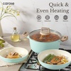 image:imageCAROTE 21pcs Ceramic Cookware Sets Pots and Pans SetCerulean
