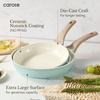 image:imageCAROTE 21pcs Ceramic Cookware Sets Pots and Pans SetCerulean