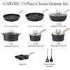 image:imageCAROTE 21pcs Ceramic Cookware Sets Pots and Pans SetClassic Black