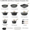 image:imageCAROTE 21pcs Ceramic Cookware Sets Pots and Pans SetClassic Black