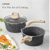 image:imageCAROTE 21pcs Ceramic Cookware Sets Pots and Pans SetClassic Black