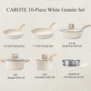 image:imageCAROTE 21pcs Ceramic Cookware Sets Pots and Pans SetCream White
