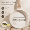 image:imageCAROTE 21pcs Ceramic Cookware Sets Pots and Pans SetCream White