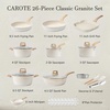 image:imageCAROTE 21pcs Ceramic Cookware Sets Pots and Pans SetCream White