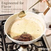 image:imageCAROTE 21pcs Ceramic Cookware Sets Pots and Pans SetCream White