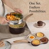image:imageCAROTE 21pcs Ceramic Cookware Sets Pots and Pans SetDark Mocha