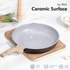 image:imageCAROTE 21pcs Ceramic Cookware Sets Pots and Pans SetGrey Black
