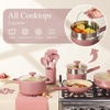 image:imageCAROTE 21pcs Cookware Set Nonstick Pots and Pans Set Ceramic Cookware Set Induction Cookware Non toxic Healthy Non Stick Kitchen Cooking Set PFAS PTFE Free