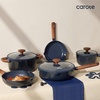 image:imageCAROTE 21pcs Cookware Set Nonstick Pots and Pans Set Ceramic Cookware Set Induction Cookware Non toxic Healthy Non Stick Kitchen Cooking Set PFAS PTFE Free Blue