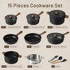 image:imageCAROTE 21pcs Pots and Pans Set Nonstick Cookware SetsBlack