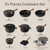 image:imageCAROTE 21pcs Pots and Pans Set Nonstick Cookware SetsBlack