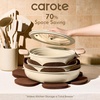 image:imageCAROTE 25pcs Ceramic Cookware Set Pots and Pans Set with Detachable HandleOatmeal