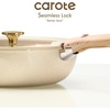 image:imageCAROTE 25pcs Ceramic Cookware Set Pots and Pans Set with Detachable HandleOatmeal