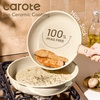 image:imageCAROTE 25pcs Ceramic Cookware Set Pots and Pans Set with Detachable HandleOatmeal