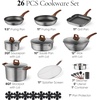 image:imageCAROTE 26pcs Pots and Pan Set Nonstick Cookware SetsSilver