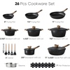 image:imageCAROTE 26pcs Pots and Pans Set Nonstick Cookware SetsBlack