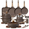 image:imageCAROTE 26pcs Pots and Pans Set Nonstick Cookware SetsBrown
