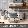 image:imageCAROTE 27pcs Ceramic Cookware Set Pots and Pans Set with Detachable HandleDark Gray